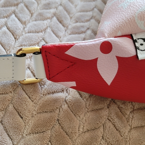 Louis Vuitton Giant Monogram Red Bumbag, Waist Bag Canvas Limited Edition - Picture 11 of 17